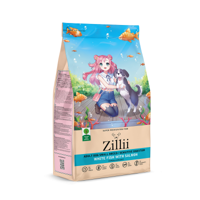 Сухой корм Zillii Small Breed Sensitive Digestion для мелк. собак с бел. рыбой и лососем 800г