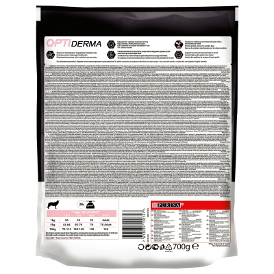 PRO PLAN OPTIDERMA Сухой корм для Щенков мелких и карликовых пород, с лососем и рисом, 700 г