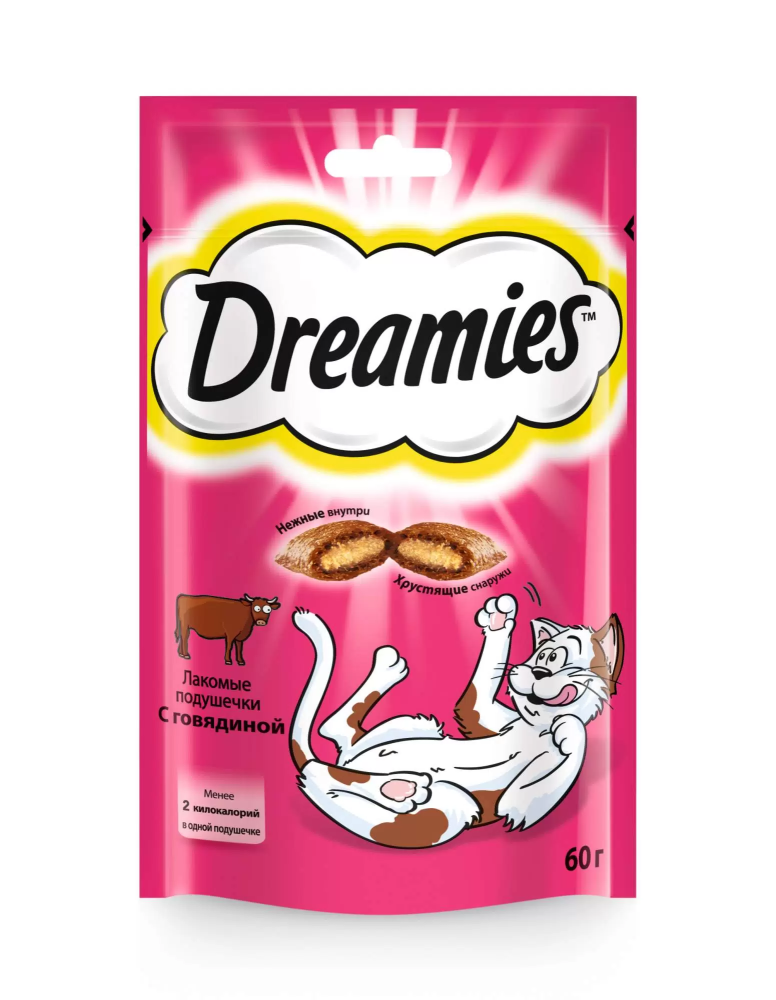 Dreamies Лакомые подушечки с Говядиной 60г