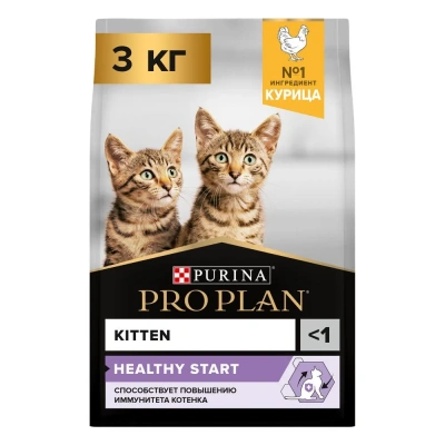 Purina PRO PLAN Original Kitten Сухой корм для котят, курица,3 кг