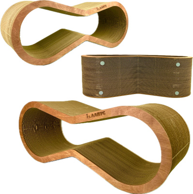 Когтеточка Лапус, Восьмерка (картон, деревянный ободок), мокко, L477111