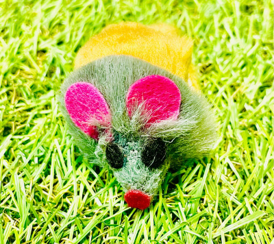 Beeztees 440420 Игрушка д/кошек "Мышь-погремушка" меховая 5см