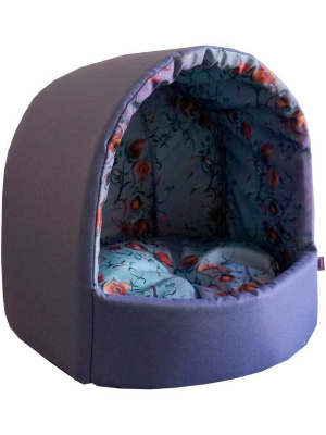 ЗООЭкспресс, Домик для животных эстрада "Дикие травы" 35х31х31 см сиреневый, 721111