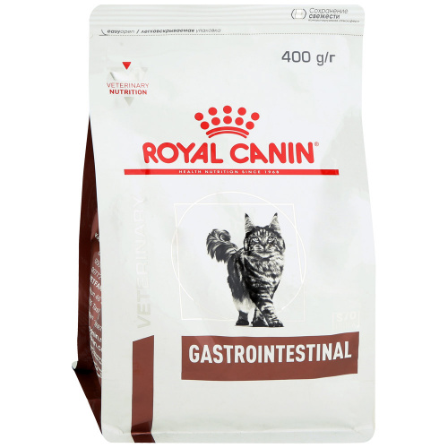 Royal Canin Gastro Intestinal Сухой корм для кошек с заболеваниями печени и ЖКТ острого и хронического характера, 400 г