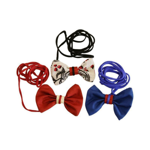 Игрушка для кошек шуршащая БАНТИК на эластичном шнуре (10 см, текстиль, 1шт), 601010