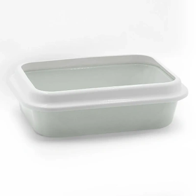 111513 Туалет LEADER для кошек с рамкой 46*34,5*14 см светло-зеленый