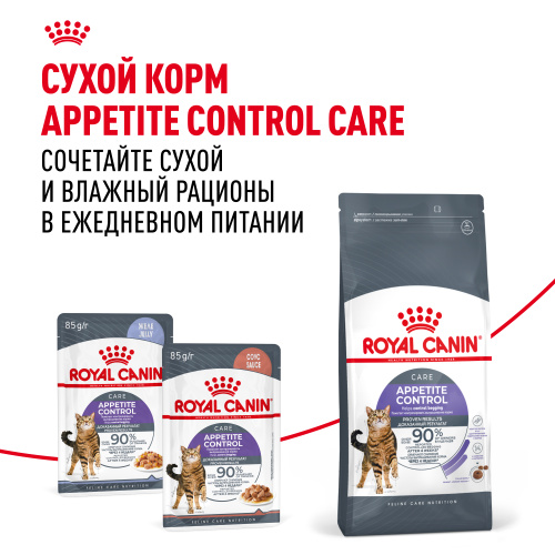 Влажный корм Royal Canin Appetite Control Care для кошек, контроль выпрашивания корма в желе, 85гр