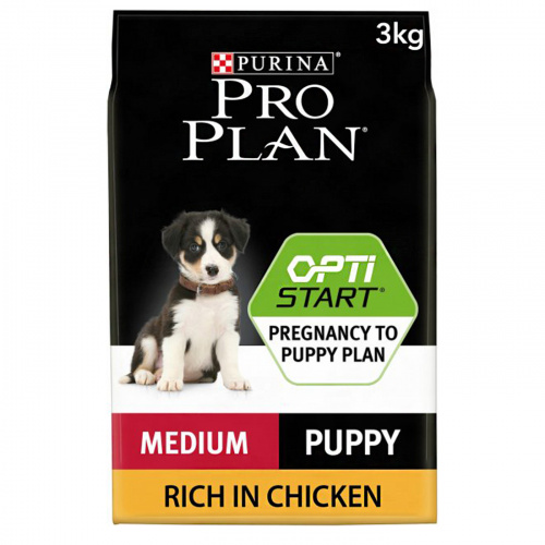 Purina Pro Plan Dog Medium Puppy Корм сухой для щенков средних пород, с курицей, 3 кг