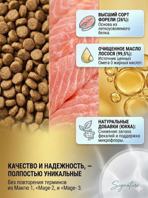 Сухой корм Monge Cat Speciality Line Monoprotein Sterilised для стерил. кошек из форели 1,5к