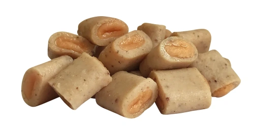 Деревенские лакомства 4 шт х10 г мини-колбаски для кошек с пюре из лосося