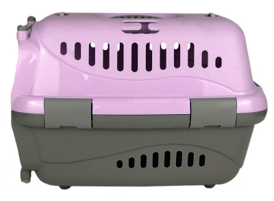 ЗООЭкспресс, Переноска для животных "Турне" (S, 42х29х26 см, пластик. дверца, коврик,ремень),17122