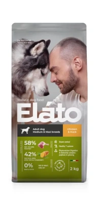 Сухой корм для собак Элато Holistic средних и крупных пород Курица и Утка 2кг