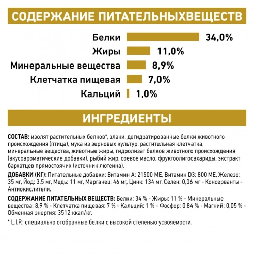 Сухой корм Royal Canin Urinary S/O Moderate Calorie для взрослых кошек при МКБ и ожирении - 1,5 кг