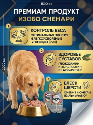 Влажный корм AlphaPet  WOW Superpremium для собак, паштет с ягненком, 28х85гр