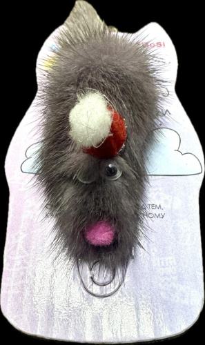 Новогодний подарок GoSi Игрушка для кошек "Мышь норка M" 5см sh-07048NY