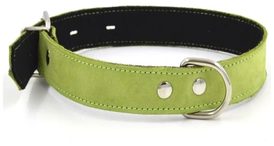 Ошейник 1113С COLOR LINE 1сл 18 мм нубук/фетр длина 30-39 см салатовый