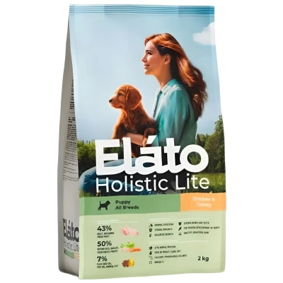 Сухой корм Элато Holistic Lite для щенков Курица и Индейка 2кг