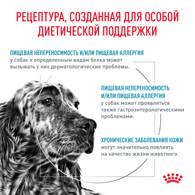 Сухой корм для собак Royal Canin Hypoallergenic, для ср. и кр. пород, при пищевой аллергии 2кг