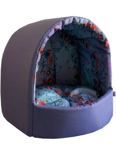 ЗООЭкспресс, Домик для животных эстрада "Дикие травы" 35х31х31 см сиреневый, 721111