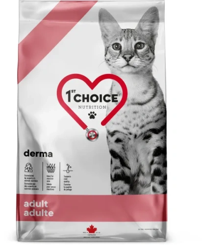 Сухой корм 1st CHOICE GF DERMA  для кошек с гиперчувствительной кожей, лосось, 340гр 