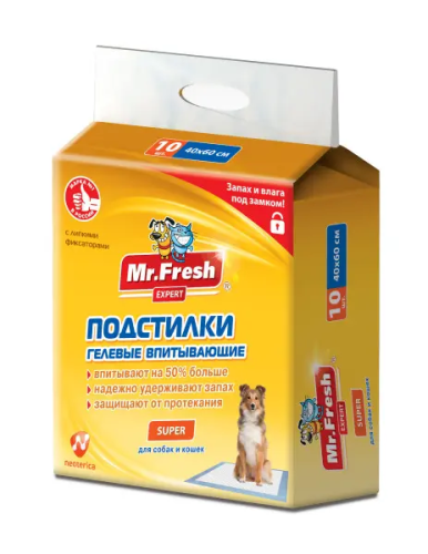 Подстилки Мистер Фреш F507 Expert Super для приучения к месту 40*60*10шт