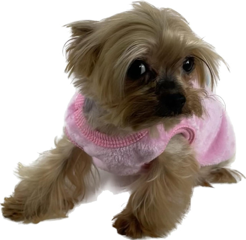 Свитер флисовый розовый с мороженным XL