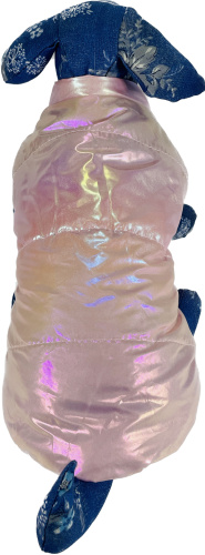 Зимняя водонепроницаемая куртка для питомцев перламутровая розовая M