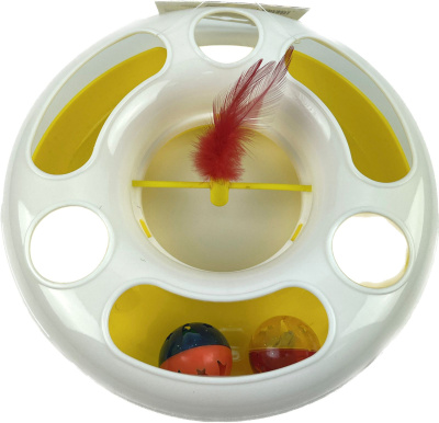 Игровая база для кошек MPets с мячиком, 24,2x24,2x7,2 см