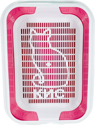 Зооэкспресс Туалет МЕГАКИС с сеткой и рамкой, с рисунком 46*34,5*14 см