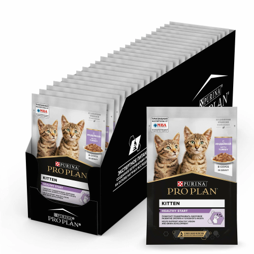 Purina Pro Plan Kitten Консервированный корм для котят, идейка в соусе  26 х 85 г