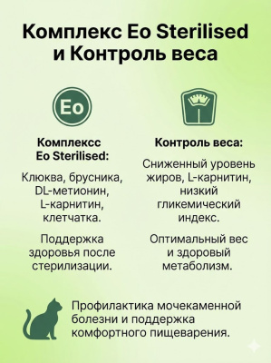 Сухой корм BOWL WOW Fresh Meat для стерилизованных кошек с индейкой, курицей и шпинатом,1,5 кг