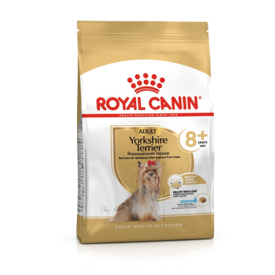 Сухой корм Royal Canin Yorkshire Terrier Adult 8+ для собак, йоркширский терьер старше 8 лет 1,5кг