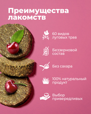 Лакомство для лошадей LONGSIDE, укрепляющее доверие. Спелая вишня