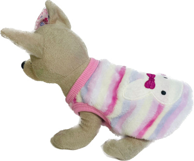 Свитер флисовый розовый с зайчиком XS