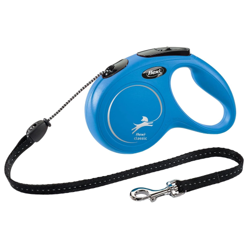 Поводок-рулетка Flexi New Classic cord M 5м 20 кг., голубая