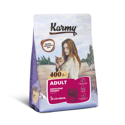 Сухой корм Карми для кошек Телятина 400г