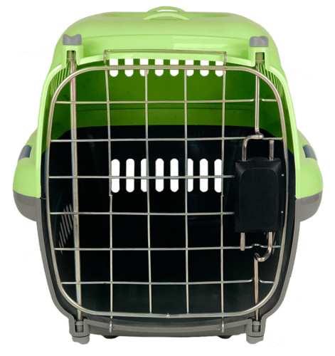 18313 переноска для животных "Турне" L с металлической дверцей 54,5*36*34 см зеленая