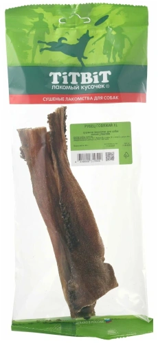 Лакомство для собак, Титбит Рубец говяжий XL