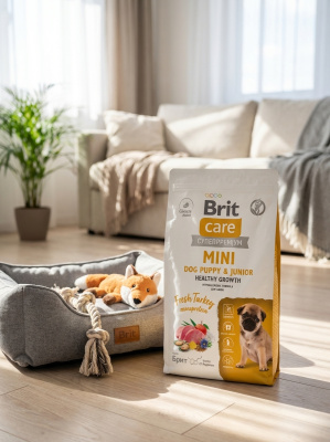 Сухой корм Брит Кеа MINI DOG PUPPY & JUNIOR.HEALTHY GROWTH.MONOPROTEIN для щенков с индейкой, 1,5кг
