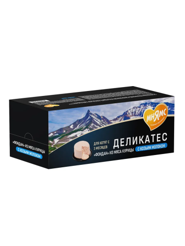 Влажный корм Мнямс Деликатес "Фондан" из мяса курицы с козьим молоком для котят старше 3 мес. 6х80г 