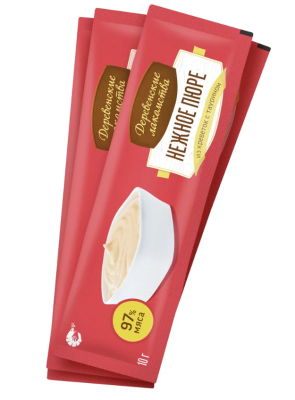 Деревенские лакомства 72588888 для кошек Нежное пюре из креветок 4шт*10г