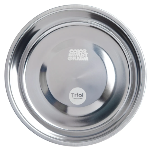 Миска для животных Triol СОЮЗМУЛЬТФИЛЬМ "Пожужжим" металлическая двойная на подставке, 2х0.75л