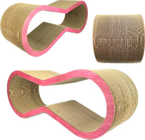 Когтеточка Лапус, Восьмерка (картон, деревянный ободок), красное дерево, L477128