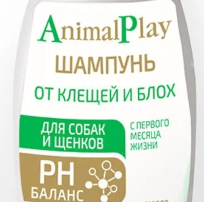 Энимал Плэй Шампунь д/собак и щенков от клещей и блох 250 мл