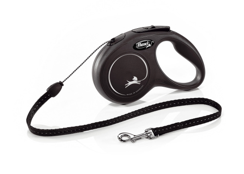 Flexi 40101F Рулетка New Classic S 5м до 12кг (трос) черная