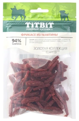 Титбит  "Золотая коллекция" Лакомство для собак Фрикасе из телятины 70г