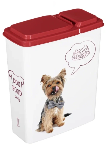 Контейнер для корма Lucky Pet Собаки 2,3л, бордовый