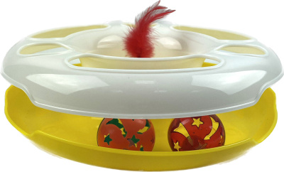 Игровая база для кошек MPets с мячиком, 24,2x24,2x7,2 см