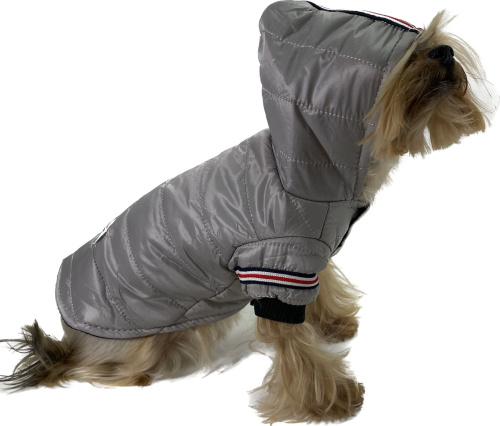 Спортивный водонепроницаемый теплый жилет для питомцев серый M