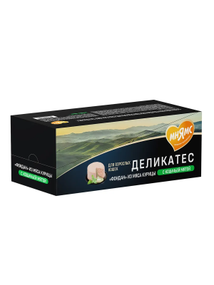 Влажный корм Мнямс Деликатес "Фондан" из мяса курицы с кошачьей мятой для кошек, 6х80г 